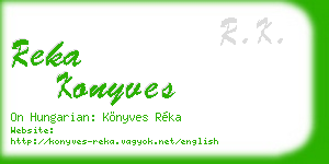 reka konyves business card